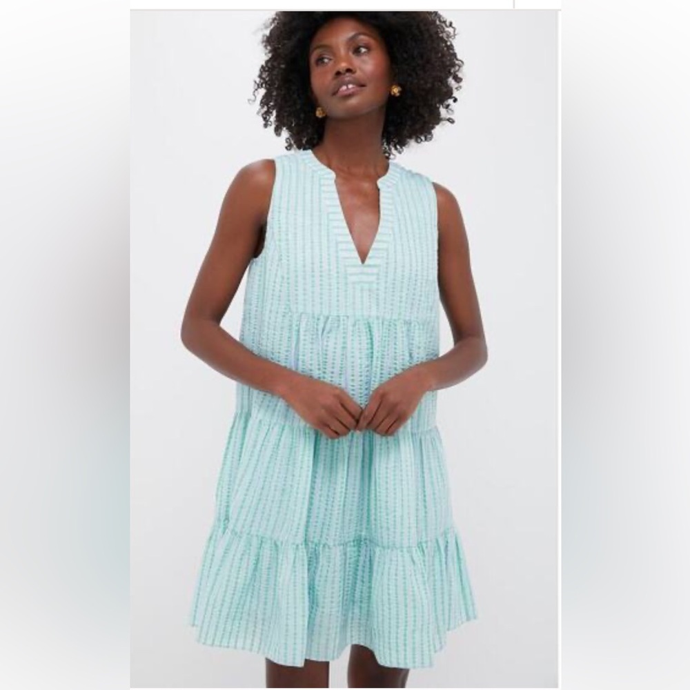 Pomander Place/ Tuckernuck- Mint Tiered V-Neck Summer Dress- medium-NWT